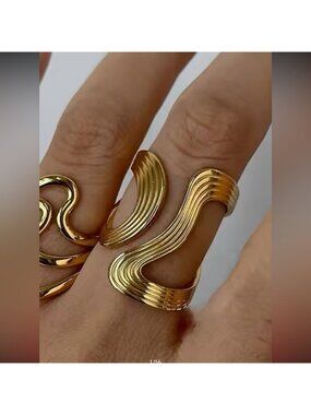 Zara Gold Artistic Sculptural Rings